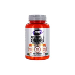 Now Foods Sports, Arginine et ornithine, 500 mg/250 mg, 100 capsules végétariennes