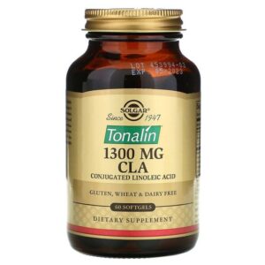 Solgar Tonalin CLA, 1300 mg, 60 capsules molles.