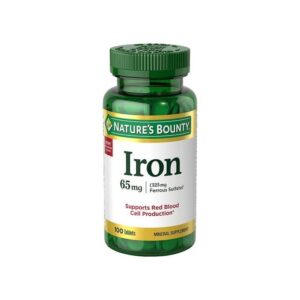 Nature'S Bounty Iron, 65 mg,100 comprimés
