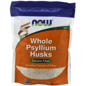 Now Foods Enveloppes de psyllium entières,454 g.