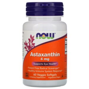 Now Foods Astaxanthine, 4 mg, 60 Gélules végétales molles