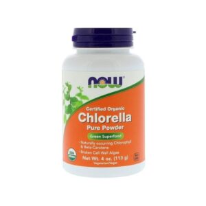 Now Foods Chlorella certifiée bio, poudre pure, 113 g