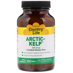 Country Life Varech arctique kelp, 225 mcg, 300 comprimés