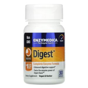 enzymedica Digeste, formule enzyme complète, 30 capsules