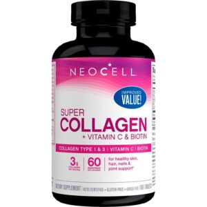Neocell Super Collagène, + Vitamine C & Biotine, 180 comprimés