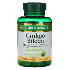 Nature'S Bounty Ginkgo Biloba, 60 mg, 200 gélules