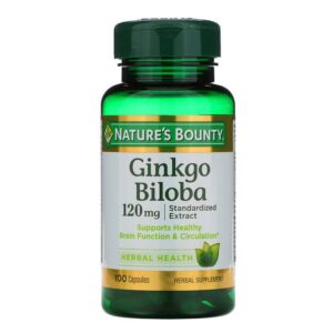 Nature'S Bounty Ginkgo Biloba Standardized Extrait 120 mg, 100 capsules