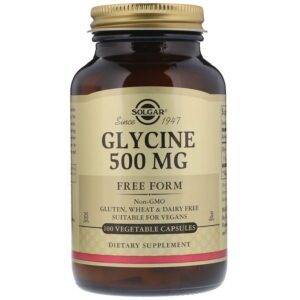 Solgar Glycine, 500 mg, 100 Compr Naturels