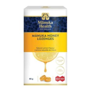 Manuka Health Pastilles au miel de Manuka, MGO 400+, gingembre et citron, 15 pastilles