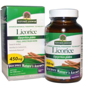 Nature'S Answer Réglisse, 450 mg, 90 capsules végétariennes