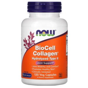 Now Foods BioCell Collagen, Collagène hydrolysé de type II, 120 capsules végétariennes