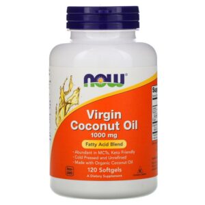 Now Foods Huile de coco vierge 1000 mg. - 120 Gélules