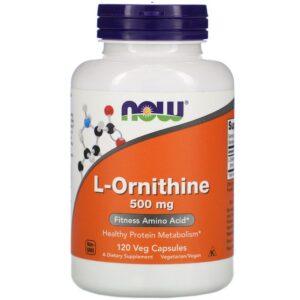 Now Foods L-Ornithine, 500 mg, 120 gélules végétariennes