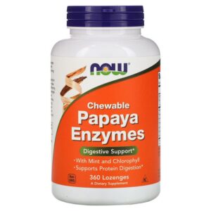 Now Foods Les enzymes de la papaye, à croquer, 360 pastilles
