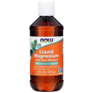 Now Foods Magnésium liquide très concentré avec traces de minéraux, 237 ml