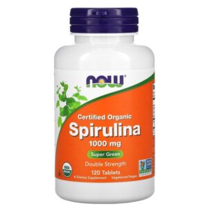 Now Foods Spiruline certifiée biologique, 1000 mg, 120 comprimés