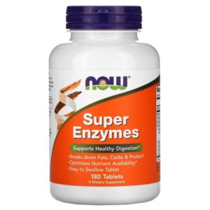 Now Foods Super Enzymes, 180 comprimés