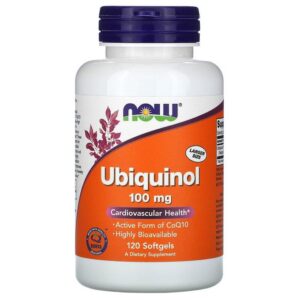 Now Foods Ubiquinol 100 mg, 120 gélules souples