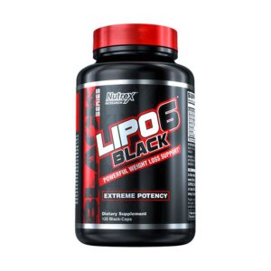 Nutrex Research LIPO-6 Black, Puissance extrême, 120 capsules noires