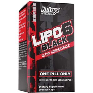 Nutrex Research LIPO-6 Black, Ultraconcentré, 60 capsules noires
