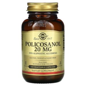 Solgar Policosanol, 20 mg, 100 capsules végétales