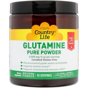Country Life Poudre pure de glutamine, 5000 mg, 275 g