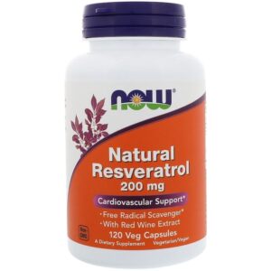 Now Foods Resvératrol, 200 mg, 120 gélules végétales