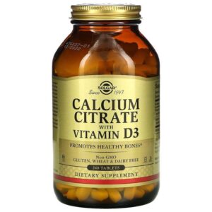 Solgar Citrat de calcium avec vitamine D3, 240 comprimés