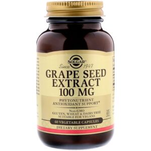 Solgar Extrait de pépins de raisin, 100 mg, 60 gélules végétales