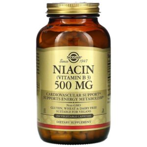 Solgar Vitamin B3 (Niacin), 500 mg, 250 Vegetable Capsules