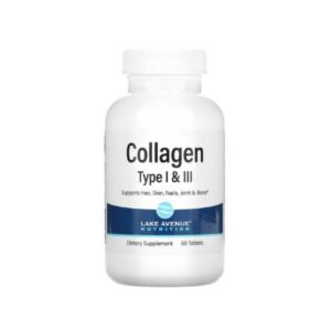 Lake Avenue Nutrition Collagène hydrolysé 1000 mg 60 comprimés Types 1 et 3