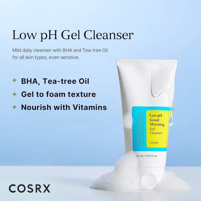 COSRX Low pH Good Morning Gel Cleanser - Gentle Daily Cleanser for Sensitive Skin 150ml – Image 3