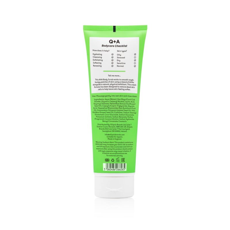 Q+A AHA Exfoliator Body Scrub – Image 2