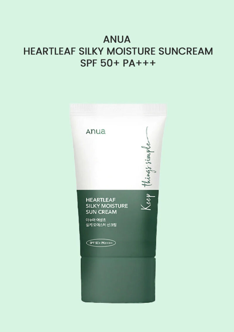 Anua Heartleaf Silky Moisture Sun Cream SPF 50+ PA++++ – Image 2
