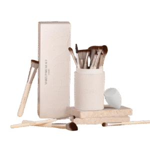 SheOnly 18 Pcs White Professional Makeup Brush Set for Foundation Powder Concealers Eye Shadows Blush