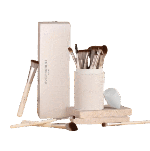 SheOnly 18 Pcs White Professional Makeup Brush Set for Foundation Powder Concealers Eye Shadows Blush