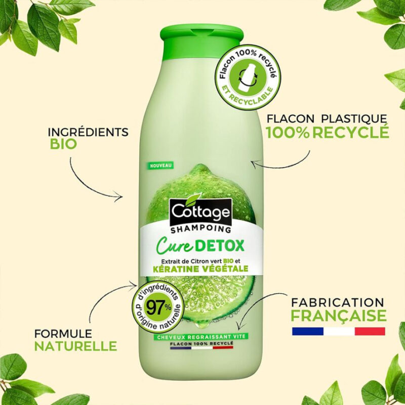 Cottage Shampoo Cure Detox Huile Extrait de Citron 250ml – Image 2