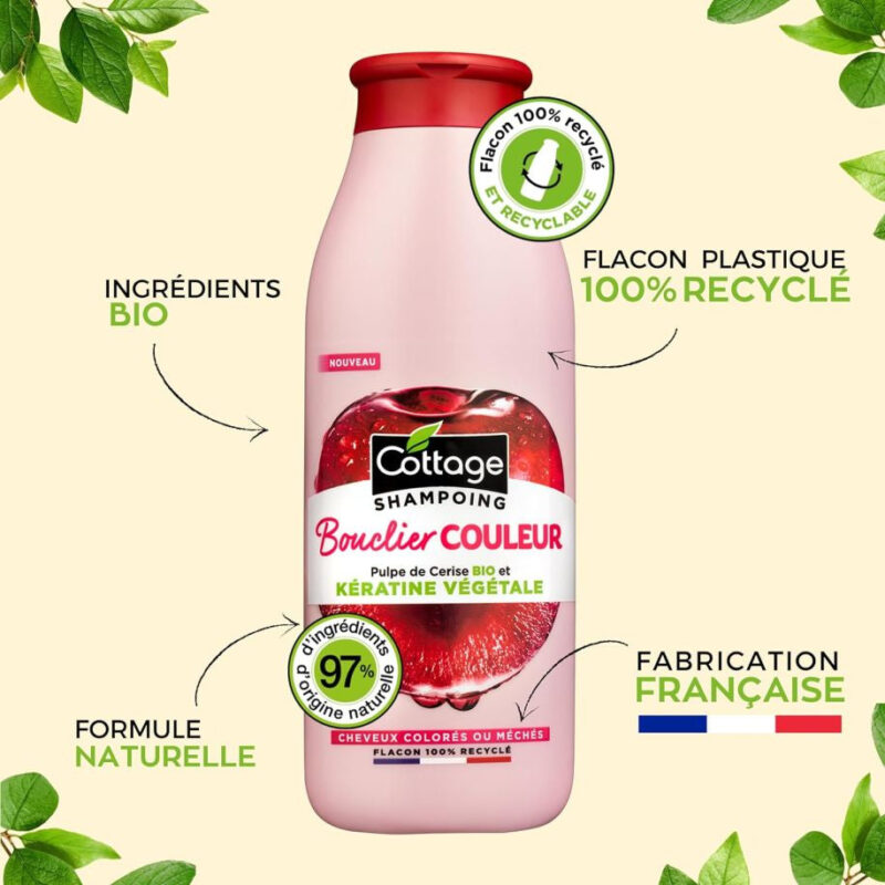 Cottage Shampoo Bouclier Couleur Pulpe de Cerise  250ml – Image 2