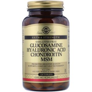 Solgar Glucosamine Hyaluronic Acid Chondroitin MSM, 120 Tablets