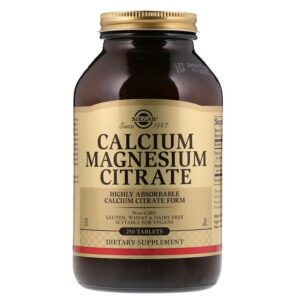 Solgar Citrat de calcium et magnésium, 250 compr