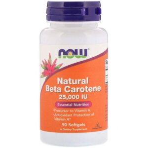 Now Foods bêta-carotène naturel, 90 gélules