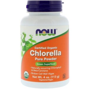 Now Foods Chlorella certifiée bio, poudre pure, 113 g