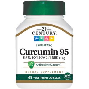 21st Century Curcumine 95, 500 mg, 45 Caps Végétarien.