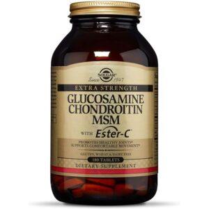 Solgar Glucosamine Chondroitin MSM Avec Ester-C, 180 Tablets
