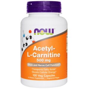 Now Foods Acetyl-L-Carnitine, 500 mg, 100 Veg Caps