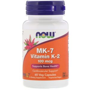 Now Foods MK-7 Vitamin K-2, 100 mcg, 60 Veg Capsules