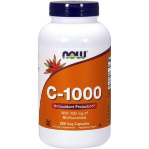 Now Foods Vitamine C-1000, avec 100 mg de bioflavonoïdes, 250 gélules végétales