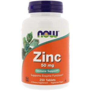 Now Foods Zinc, 50 mg, 250 Tablets