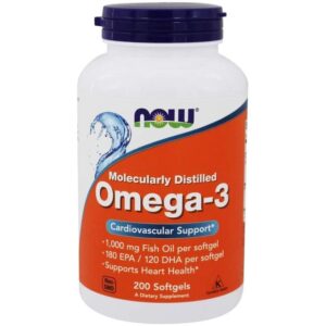 Now Foods Oméga-3, 180 EPA/120 DHA, à enveloppe molle à base de poisson 200 caps