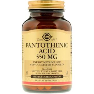 Solgar Acide pantothénique, 550 mg, 100 capsules végétales